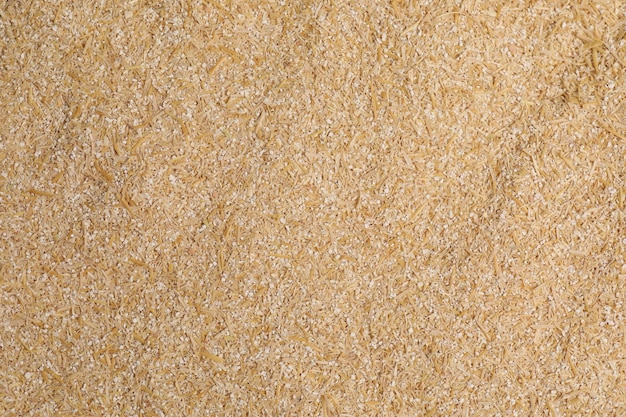 Stapel haverzemelen op de achtergrond van bovenaf