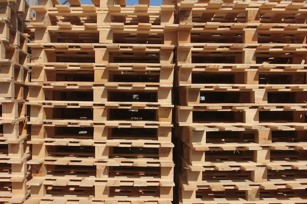 Stapel houten pallets