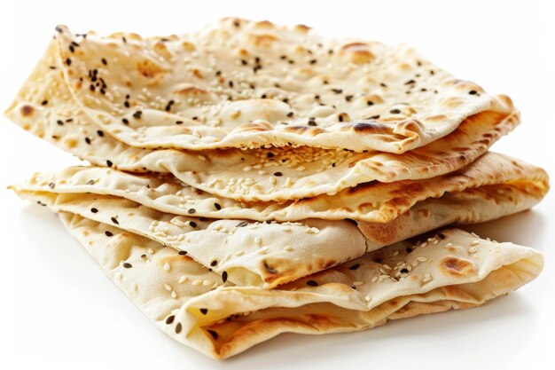 Foto stapel lavash met zwarte peper