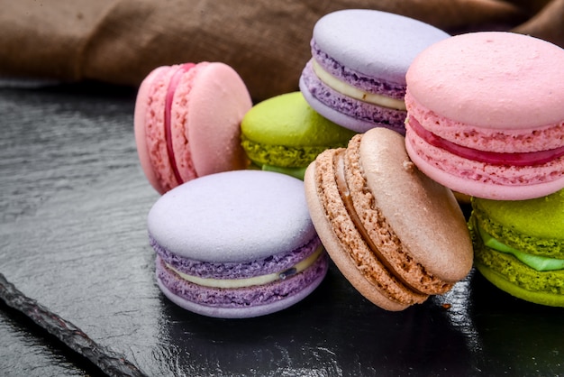 Stapel macarons, makarons Frans koekje