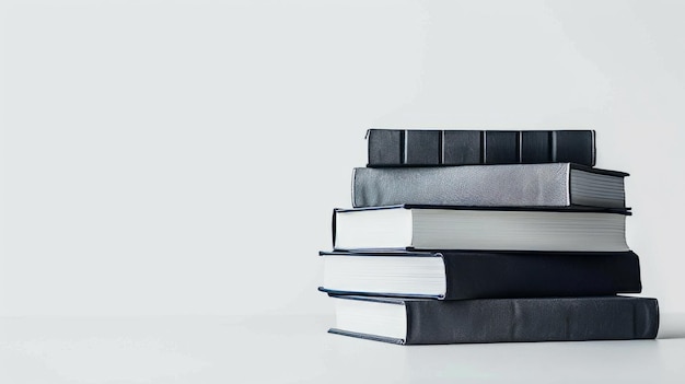 Stapel moderne boeken geïsoleerd op een witte achtergrond