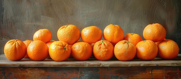 Stapel sinaasappels op een houten tafel