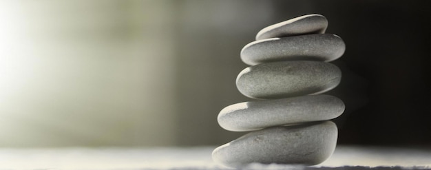 Stapel stenen, zen meditatie