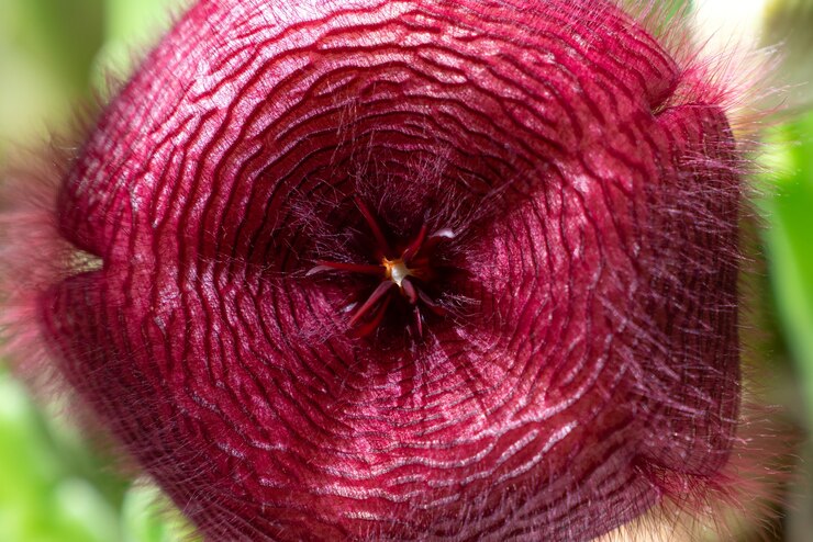 Photo スタペリアノビリスの花、クローズアップ