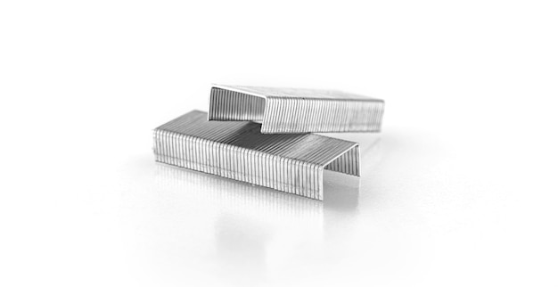 Staples clips isolated on a white background