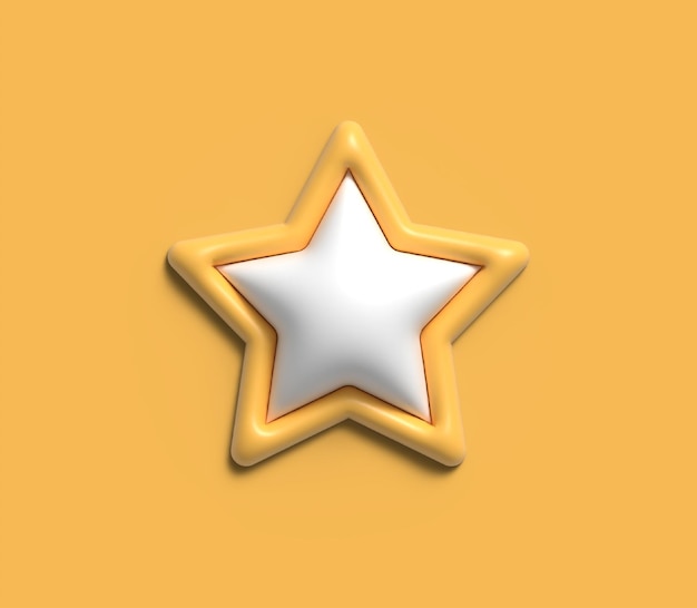 Star 3d render logo afbeelding