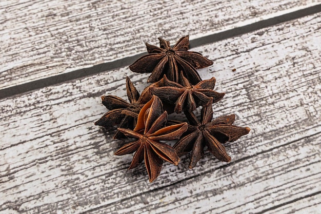 Star anise dry aroma seasoning heap