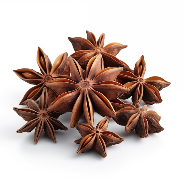 Photo star anise isolated on white background