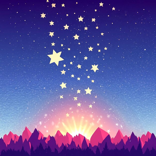 Photo star background ai_generated