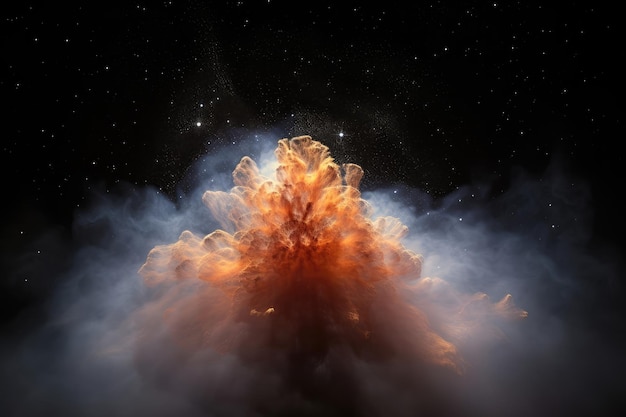 Photo a star being born surrounded by a cloud of dust and gas