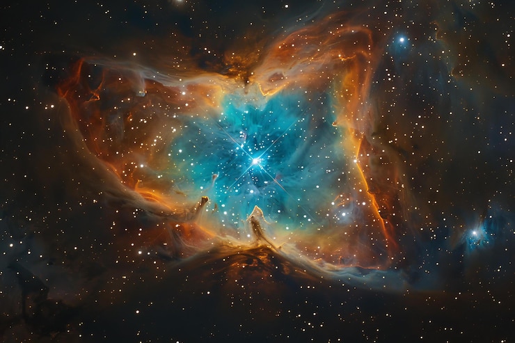 Photo a star cluster with stars in the background