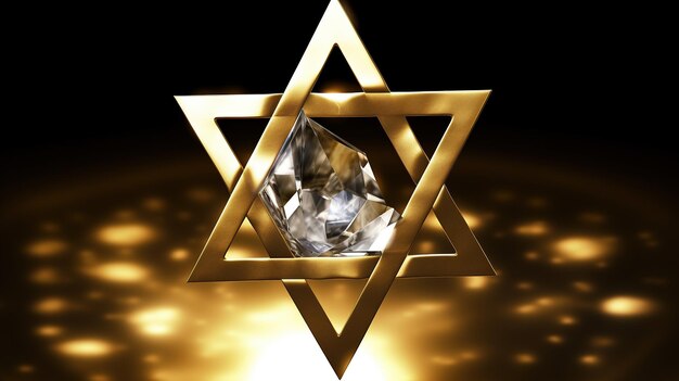 Premium AI Image  Star of David ancient symbol emblem in the shape of 