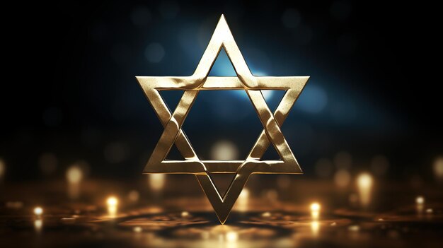 Premium AI Image  Star of David ancient symbol emblem in the shape of 