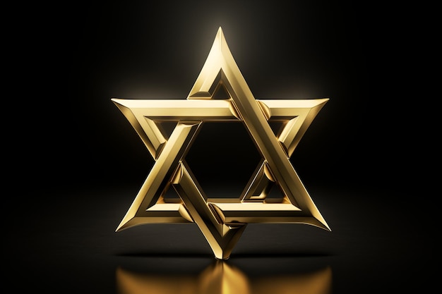 Star of david golden sign