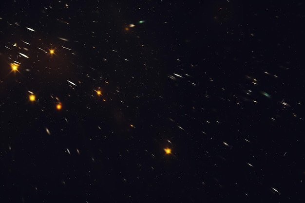 写真 スターダスト写真オーバーレイ天体のきらめき宇宙の輝き発光ゴールドライト星空の背景