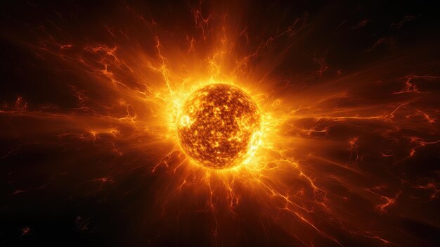 Photo star exploding sun