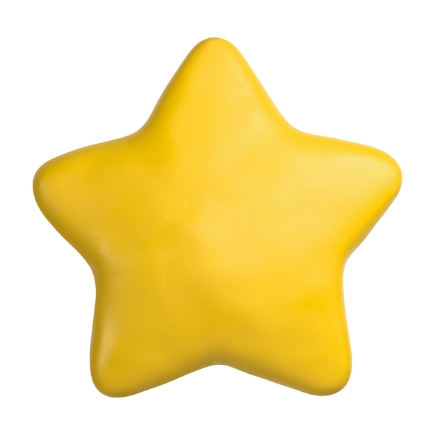 Star favoriete png icoon sticker 3D rendering doorzichtige achtergrond