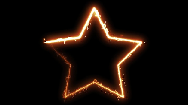 Photo star fire shape