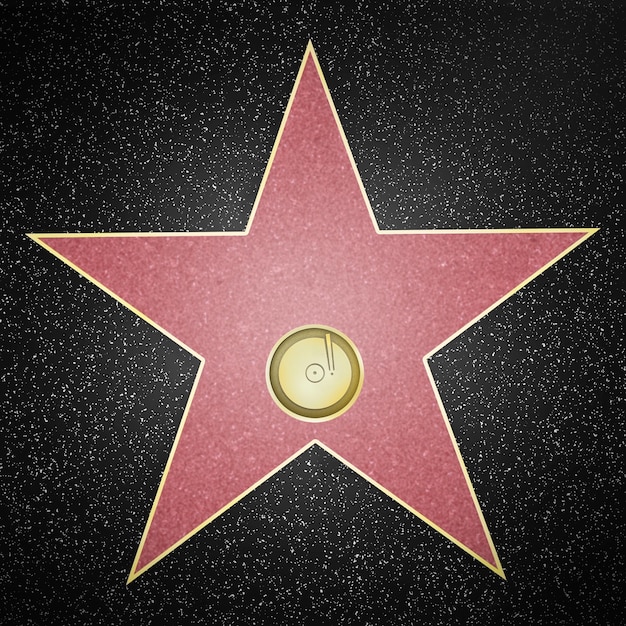 Foto una stella sulla walk of fame di hollywood