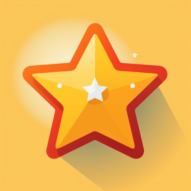 a star icon on a yellow background