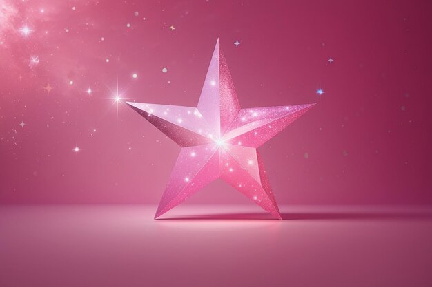 Star light with pink background