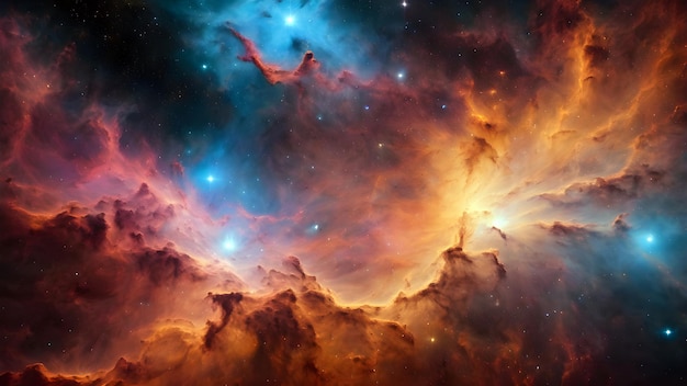 Звездные туманности в космосе яркие и красочные скопления звезд и галактик
