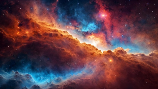 Photo star nebulas in space bright and colorful clusters of stars and galaxies