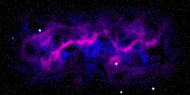 star night and colorful nebula