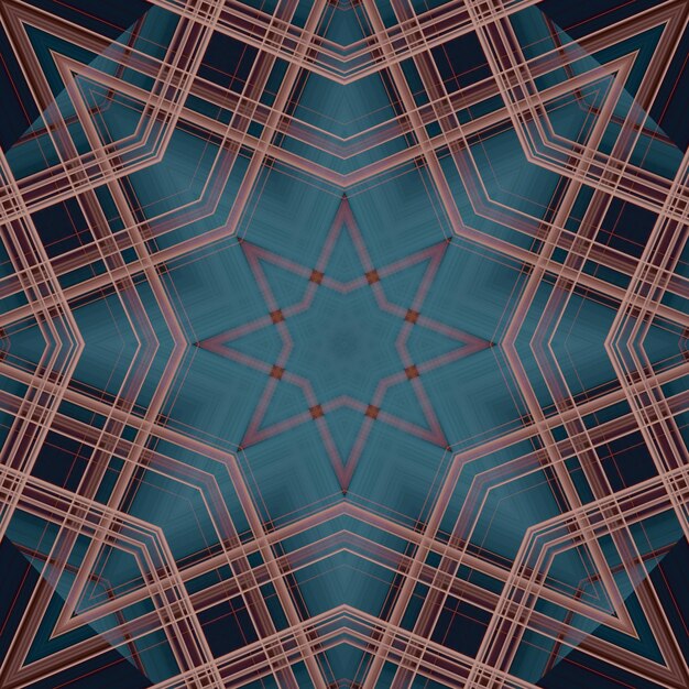 Star seamless pattern Line pattern Kaleidoscopic background