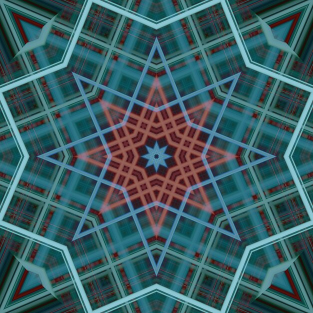 Star seamless pattern Line pattern Kaleidoscopic background