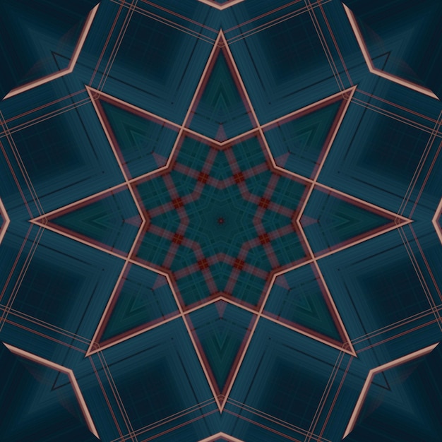 Star seamless pattern Line pattern Kaleidoscopic background