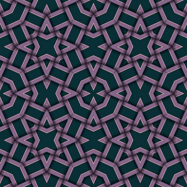 Star seamless pattern Woven pattern of lines