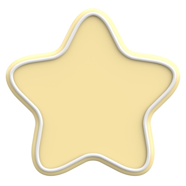 Photo star shape price tag 3d illustration