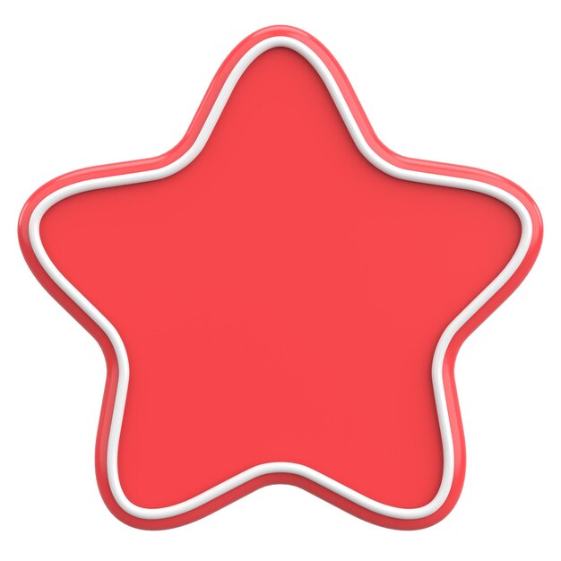 Photo star shape price tag 3d illustration