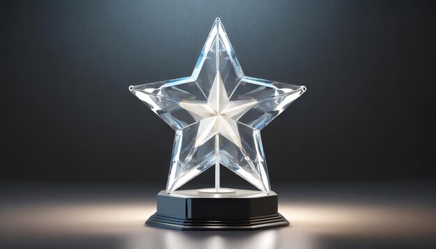 Star shaped award under sports lights