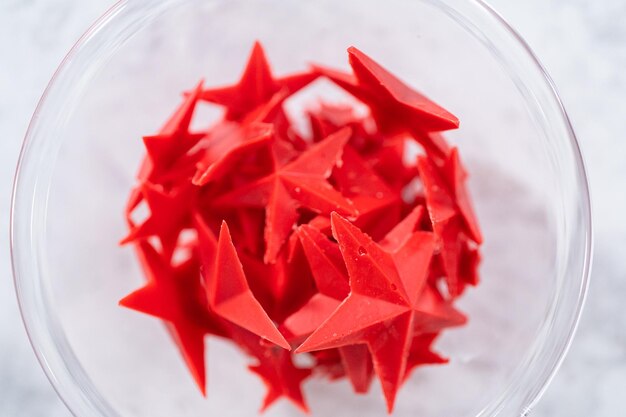 Star shaped chocolates