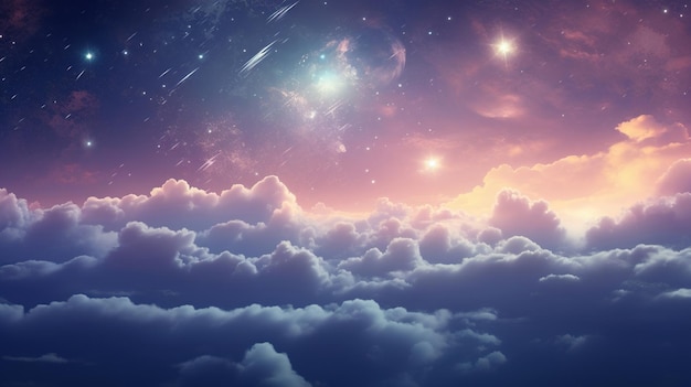 雲の上の空の星