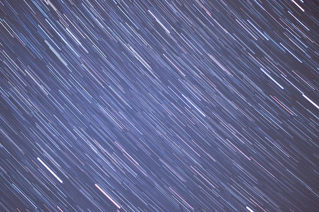 Star trail of half hour of the polar star and adjacent