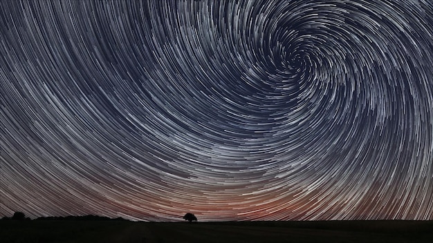 Star trails over night sky night sky startrails