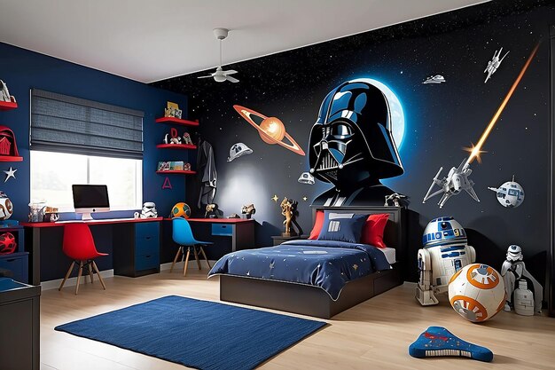 Photo star wars themed kids room