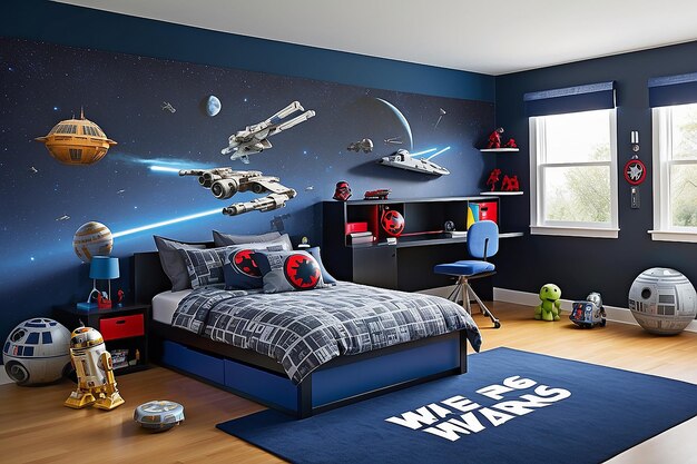 Photo star wars themed kids room