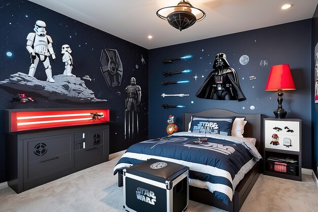 Photo star wars themed kids room