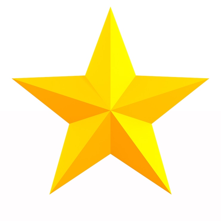 Photo star on white space. isolated 3d illustration