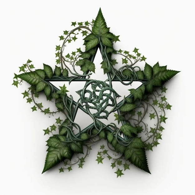 A star with a celtic pattern on it