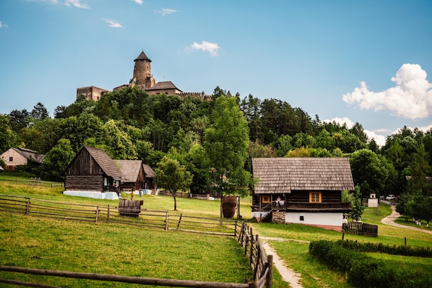 Stara Lubovna Castle and an open air folk museum Slovakia Lubovnian openair museum is an ethnographic exposition in nature Architectural theme