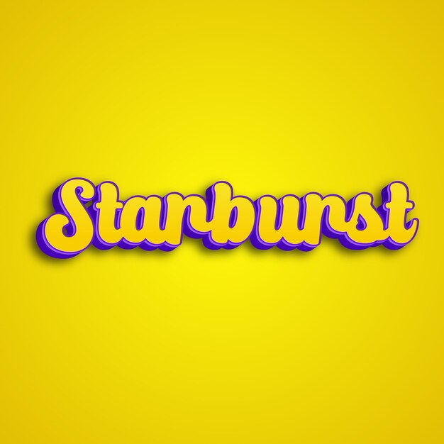 Photo starburst typography 3d design yellow pink white background photo jpg