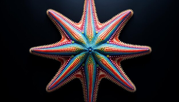 Photo a starfish of 1000 colors