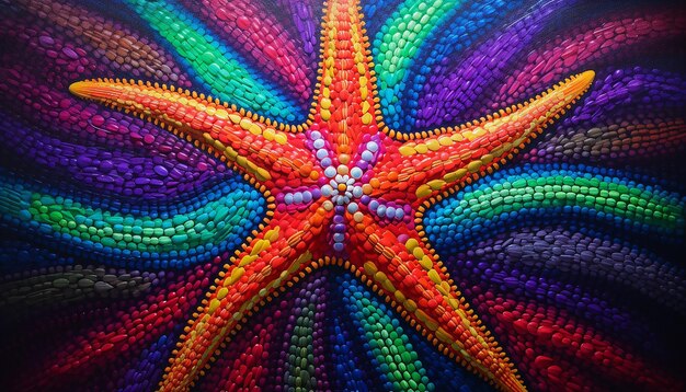 a starfish of 1000 colors