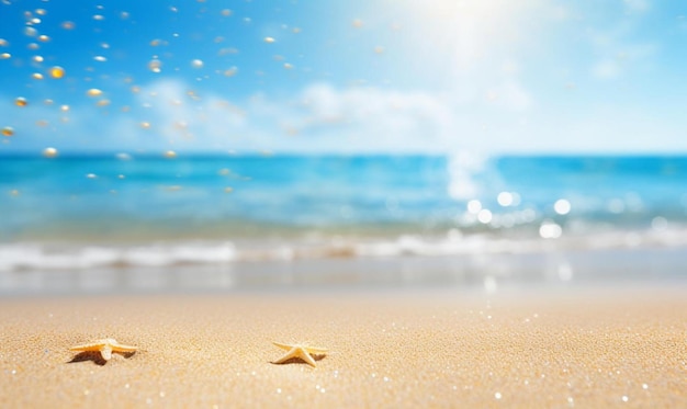 Starfish on the beach in the sand