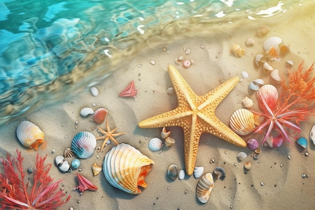 Starfish on the beach wallpapers